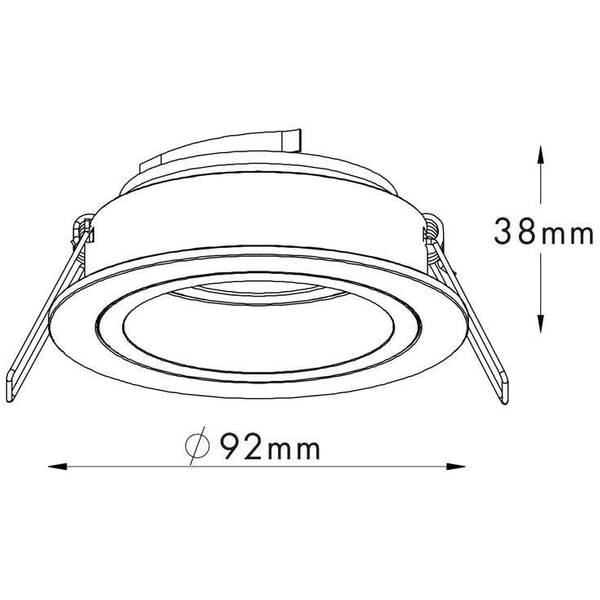 Metalowa lampa sufitowa Chuck 92699-N Zumaline wpust do zabudowy