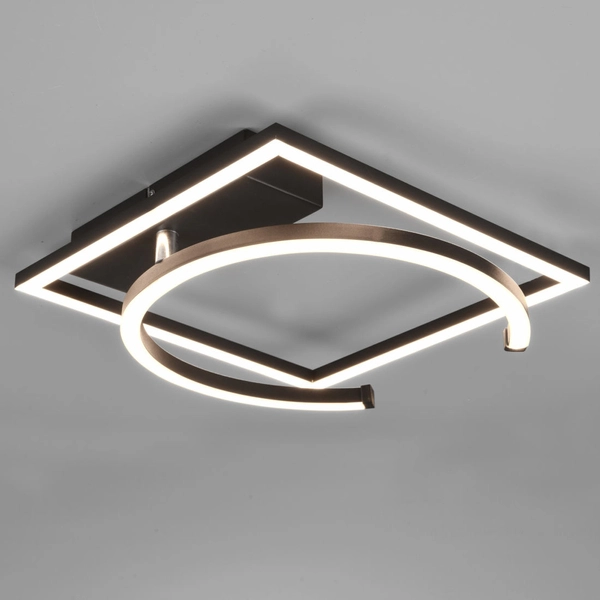 Regulowana LAMPA sufitowa PIVOT R62162132 RL Light metalowa OPRAWA plafon LED 23W 3000K pierścień ruchomy plafoniera czarna mat