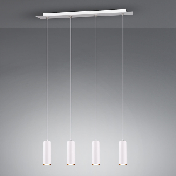 Lampa wisząca na belce VANTOS DL401312400 Trio tubki kuchenna biały