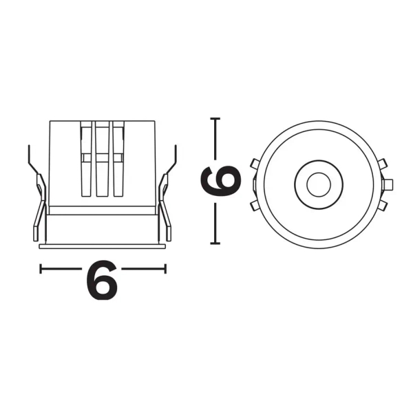 Minimalistyczna oprawa sufitowa COSAN LE-52024 biała LED 10W 3000K wpust
