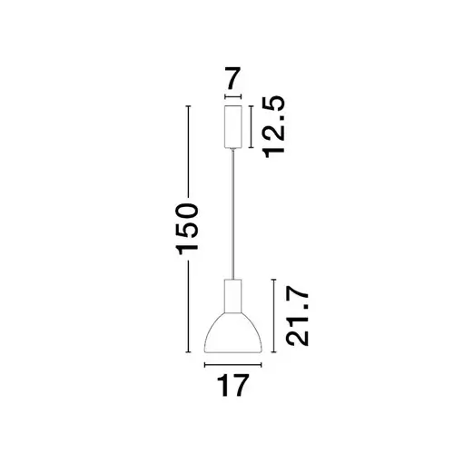 Szklana wisząca lampa SARDUNO LE45136 LED 8W 3000K złota