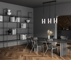 Wisząca LAMPA loftowa SARDO PND-5581-3-BK+SG Italux skandynawska OPRAWA szklany ZWIS tuby przydymione czarne