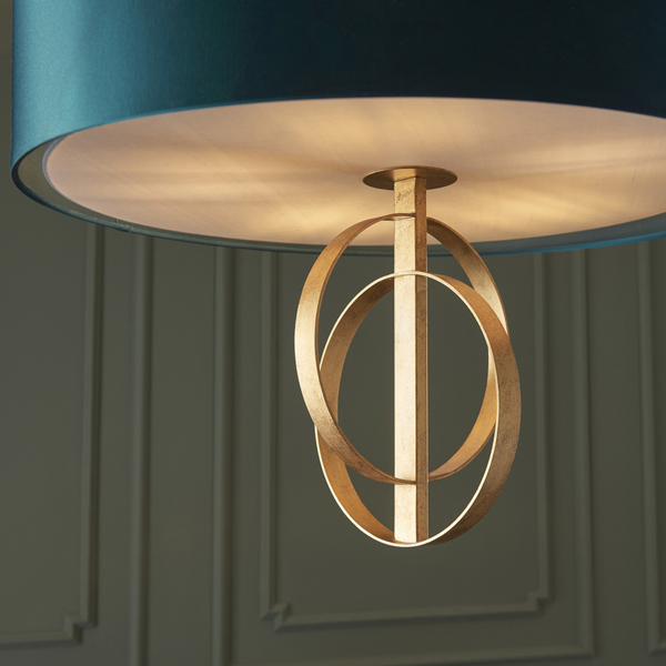 Lampa wisząca nad stół L&-195219 Light& na łańcuchu morska złota