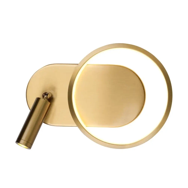 Lampa ścienna Elyptica CGELYPTICA18 LED 10W 3000K tubka ring złoty