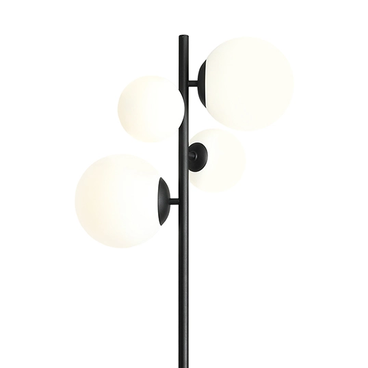 Czarna lampa loftowa Bloom 1091A1 Aldex podłogowa stojąca do sypialni