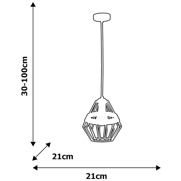 LAMPA wisząca CLIFF MLP5524 Milagro druciana OPRAWA metalowa klatka ZWIS skandynawski czarna