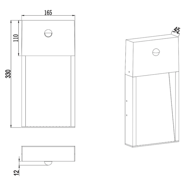 Lampa ścienna Salmon 246969135 LED 13W 3000K IP44 z czujnikiem drewniana