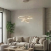 Wisząca lampa ringi do salonu CAMELIA metalowa LED 118W 3000K AZ6769 różowa złota