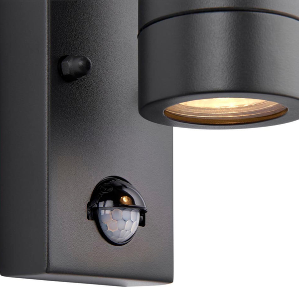 Tarasowa lampa ścienna Palin PIR 75099 tuba metalowa IP44 antracyt