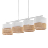 Lampa wisząca na listwie tuby Linobianco 6576 TK Lighting biała brązowa