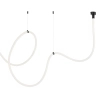 Lampa wisząca nowoczesna SNAKE MD1021-5 biała czarna metal PVC 72W 3000K 5M wąż ledowy