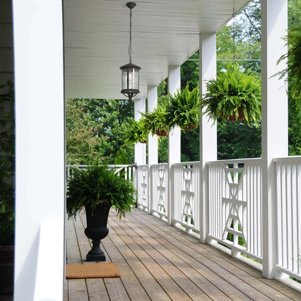 Wisząca lampa tarasowa Miami K-8221 IP44 lampion szklana metalowa czarna