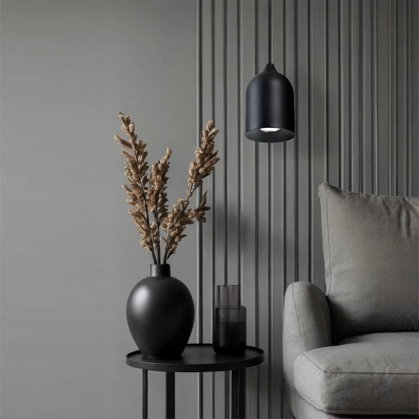 Industrialna lampa wisząca Nilo LP-0110/1P BK do salonu czarny