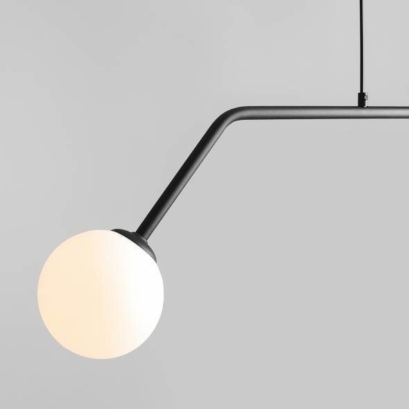 Nowoczesna lampa wisząca PURE 1064H1 Aldex szklane kule zwis czarny