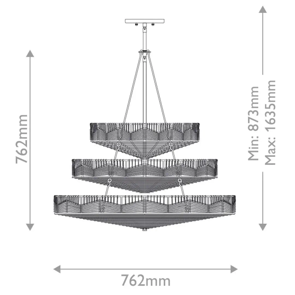 Rattanowa lampa wisząca Ophelia QN-OPHELIA-13P-BK-BK ażurowa czarna