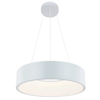 LAMPA wisząca MALAGA LP-622/1P WH Light Prestige metalowa OPRAWA zwis LED 24W 3000K okrągły biały