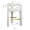 Krzesło LOGAN MM001501100352 białe tapicerowane tkaniną do jadalni 55cm