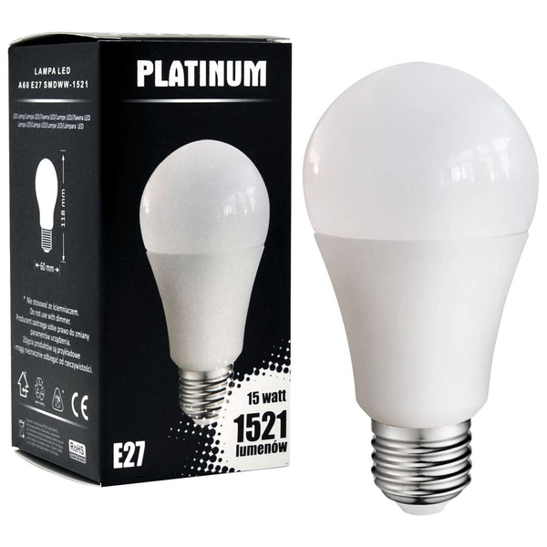 Żarówka SANICO 305695 Polux E27 A60 LED 15W 3000K 1521 lm 230V biała ciepła