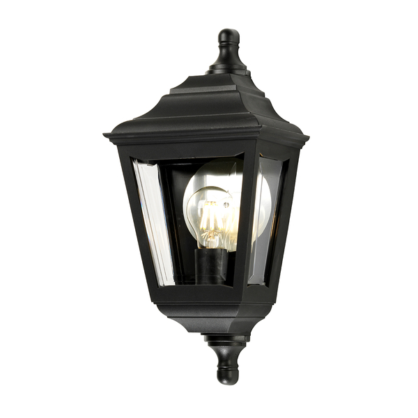 Klasyczna latarnia naścienna KERRY-FLUSH Elstead LED 100W ogrodowa czarna