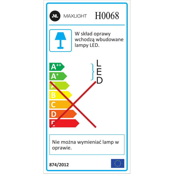 Wpustowa lampa do sypialni TECHNICAL SPOT H0068 LED 8W 3000K kremowa