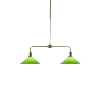 Metalowa lampa wisząca VELA zielona 109161 2xE27 retro trójkątna nad wyspę