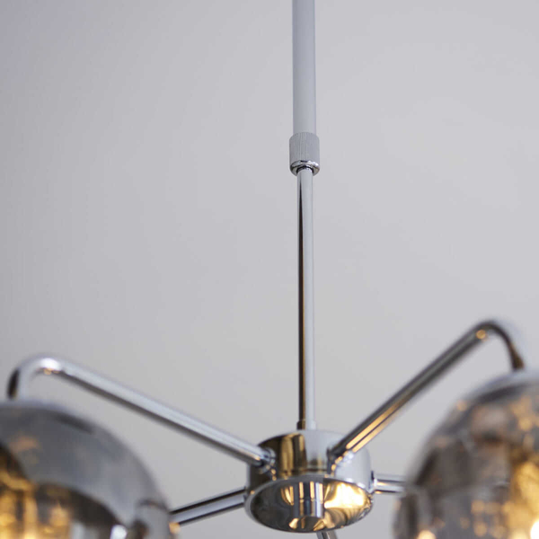 Molekułowa lampa wisząca Dimple 97972 Endon dymiona srebrna chrom