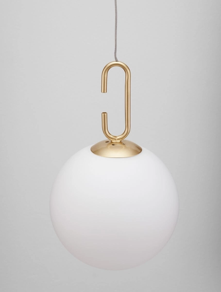 Lampa wisząca YARA LE42733 LED 10,64W biała kula zwis złoty