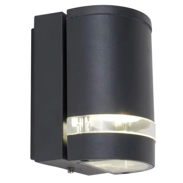 Zewnętrzna LAMPA ścienna FOCUS 5604101118 Lutec metalowa OPRAWA elewacyjny kinkiet tuba IP44 szara