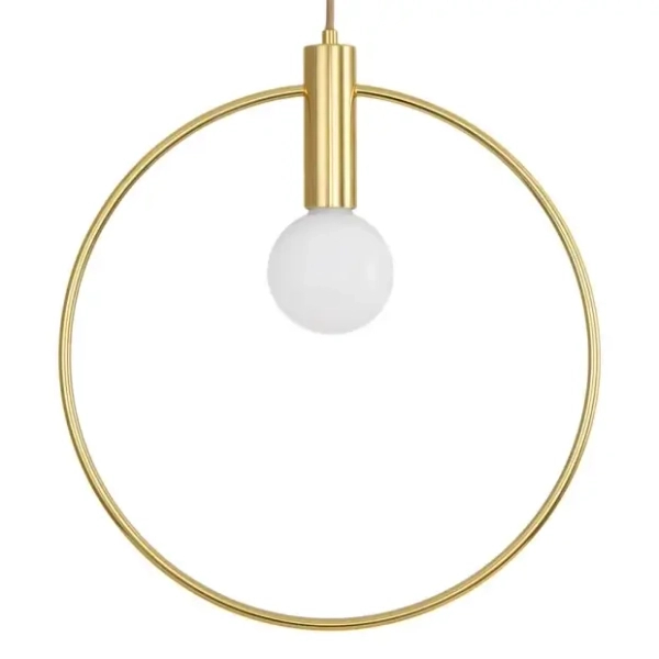 Pierścieniowa lampa wisząca BELLA DP0001A-400R do sypialni złota