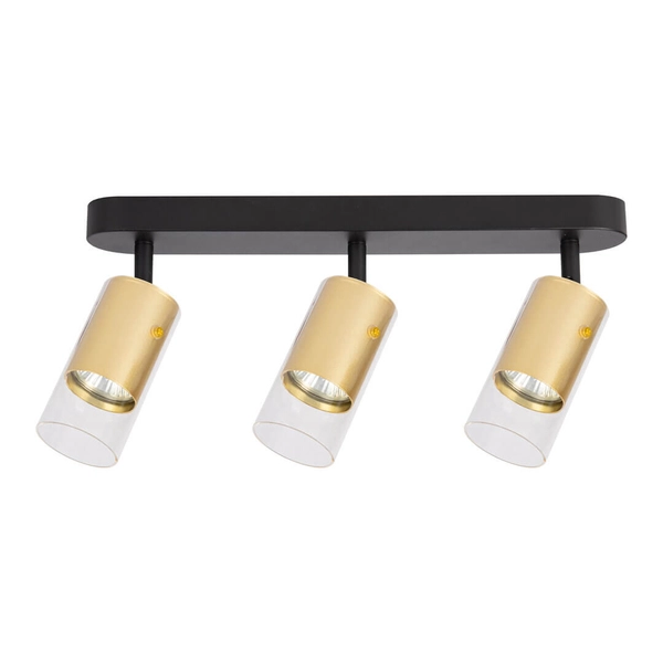 Potrójna lampa nasufitowa Ricky ML0692 Milagro regulowana złoty czarny