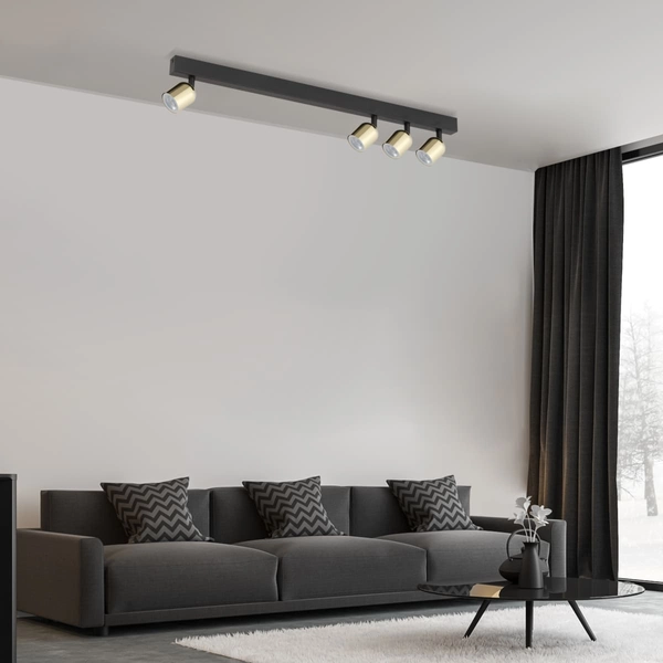 Lampa sufitowa reflektorki Top 6314 TK Lighting belka czarna złota