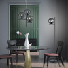 Stojąca LAMPA podłogowa NYXIS DL142402000 Trio modernistyczna OPRAWA szklana kula grafitowa przydymiona