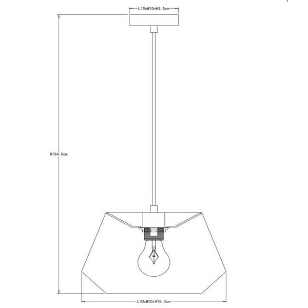 Lampa wisząca abażurowa Jessica 10421/30/30 tkanina czarna
