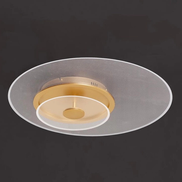 Jadalniany plafon HUARAL LE44443 LED 35W 3000K talerze przezroczysty złota