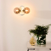 Loftowa LAMPA ścienna TYCHO 45274/02/02 Lucide szklana OPRAWA kinkiet kule przydymione mosiądz