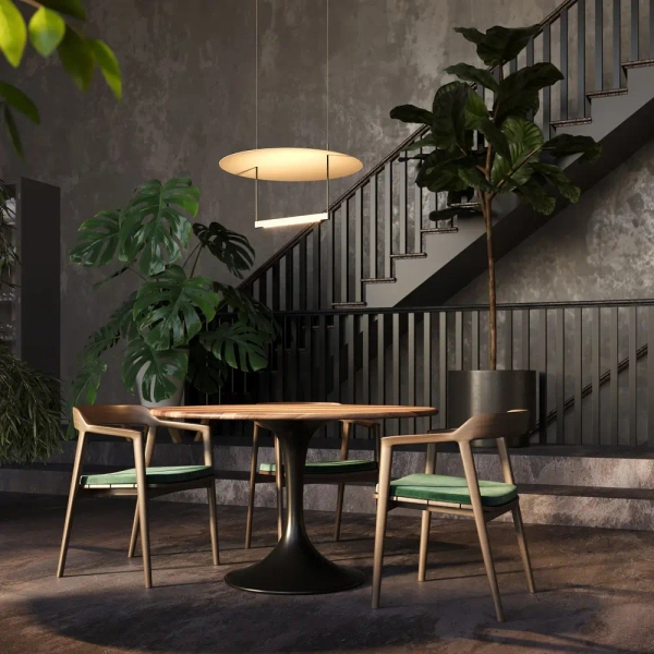 Wisząca lampa owalna Ambience MOD280PL-L30B3K1 czarna 30W 3000K ściemnialna