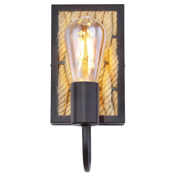 Marynistyczna LAMPA ścienna HALIA 15679W Globo kinkiet do sypialni beżowy