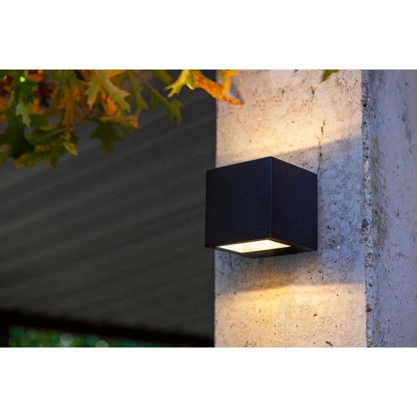 Kinkiet LAMPA ścienna GEMINI 5189125012 Lutec metalowa OPRAWA elewacyjna LED 9W 3000K kostka zewnętrzna IP54 czarna