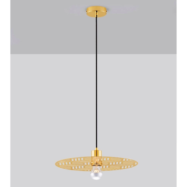 Lampa zwisająca metalowa BAMEPA LE44343 okragła złoty