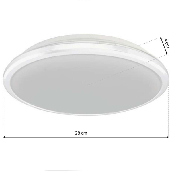 Łazienkowa LAMPA sufitowa TERMA ML6401 Milagro okrągła OPRAWA metalowa LED 18W 4000K plafon IP44 biały