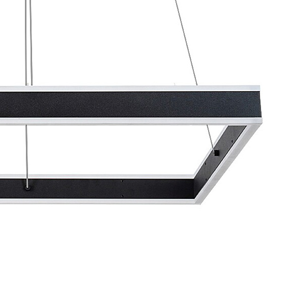 Czarna lampa wisząca Quadro 3085 ledowy ring 60W 4000K zwis nad stół