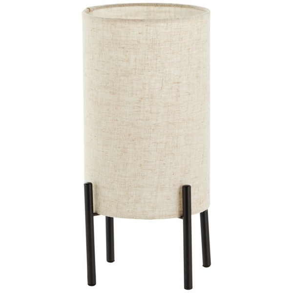 Stołowa lampa tuba Fairhill 93151/76 abażurowa beż czarna