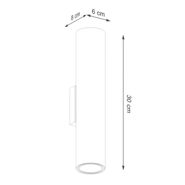Ścienna lampa góra-dół LAGOS SL.1483 podłużna beżowa