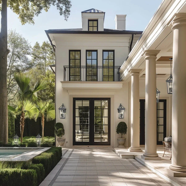 Kinkiet ścienny elewacyjny Zurich W03616BK Cosmolight metal szkło IP23 czarny