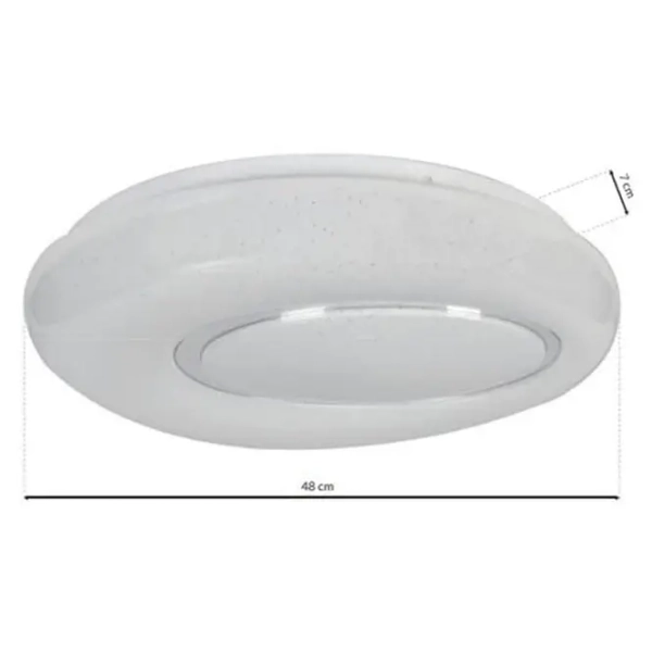 Plafon ściemnialny BONO ML6399 480mm LED 52W 3000-6000K efekt gwiazd biały