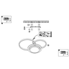 Rings LAMPA sufitowa NIRRA 67256-40 Globo metalowa pierścienie LED 40W 3000K do jadalni grafitowe