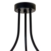 Potrójna wisząca lampa Queen MLP2056 do salonu owalne klosze czarny
