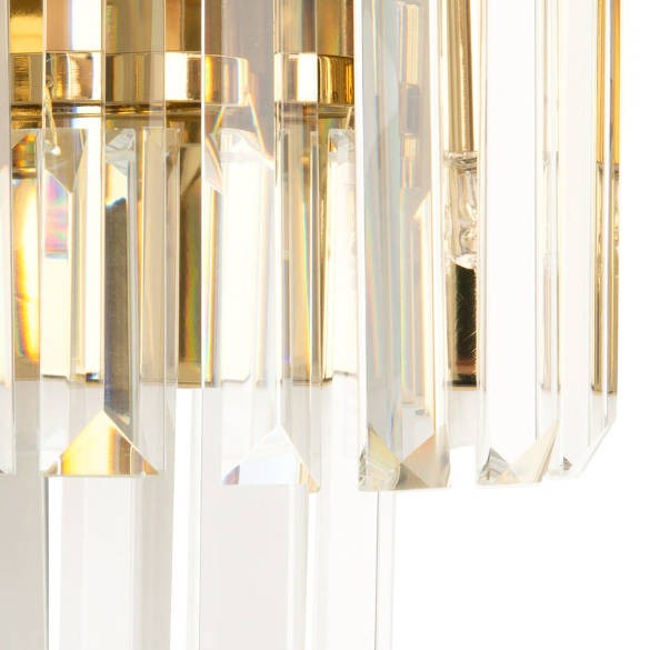 Kryształowy kinkiet MONACO W0288 Maxlight glamour do jadalni złoty