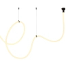 Lampa wisząca nowoczesna SNAKE MD1021-5 biała czarna metal PVC 72W 3000K 5M wąż ledowy