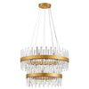Lampa zwisająca CHOLULA LE44722 ringi do sypialni złota przezroczysta
